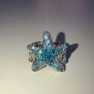 Blue Starfish Ring